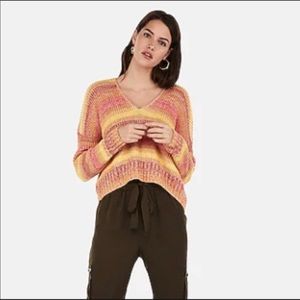 EXPRESS Sunshine V-neck Drop Shoulder Sweater